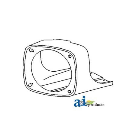 A & I Products Headlight Cowl (RH) 6.9" x7.2" x6.1" A-1860183M91